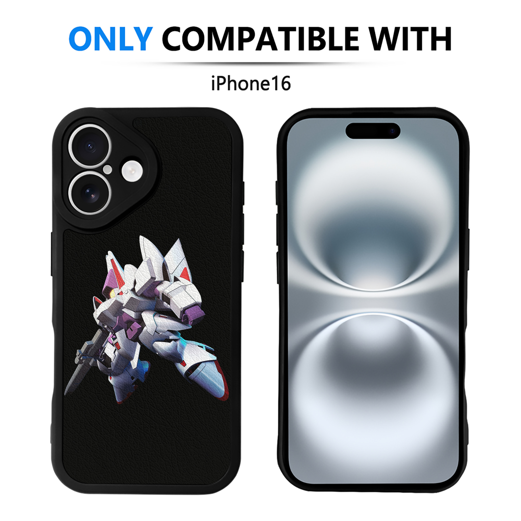 （画像用） 機動戦士ガンダム Mobile Suit Gundam 【iPhone 16シリーズ対応】シリコンスマホケース（レザー調） 材質：シリコン